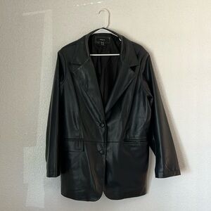 Black Leather Blazer